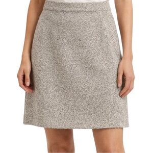 St. John Collection Santana Knit Skirt Cream Brown Size 8
